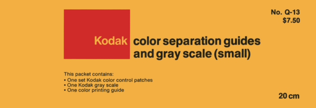 Kodak separation guides and gray scale (Q-13)