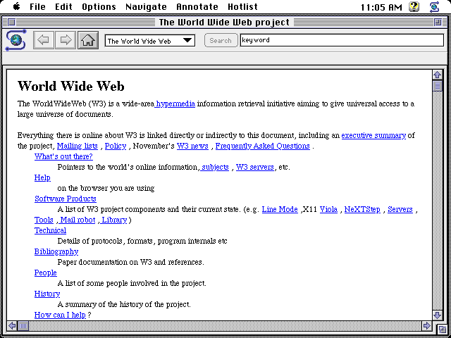 World Wide Web (copie d’écran)