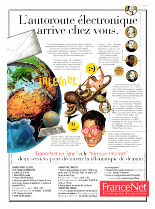 Publicité FranceNet, juillet-août 1994.